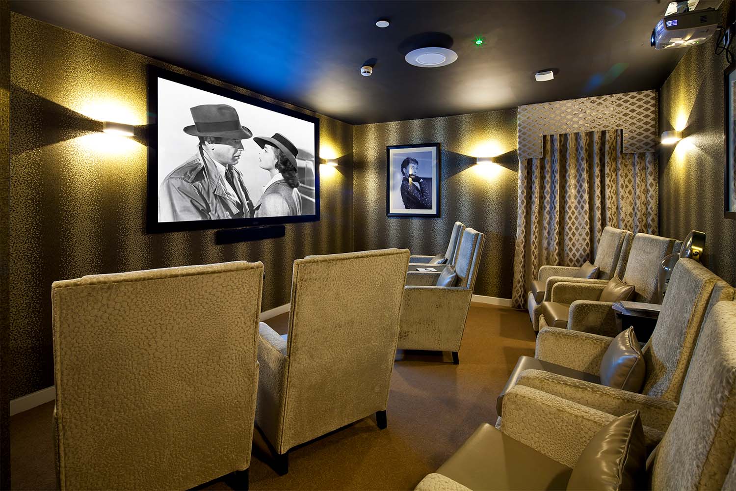 Our cinema room at Ty Llandaff Care Home